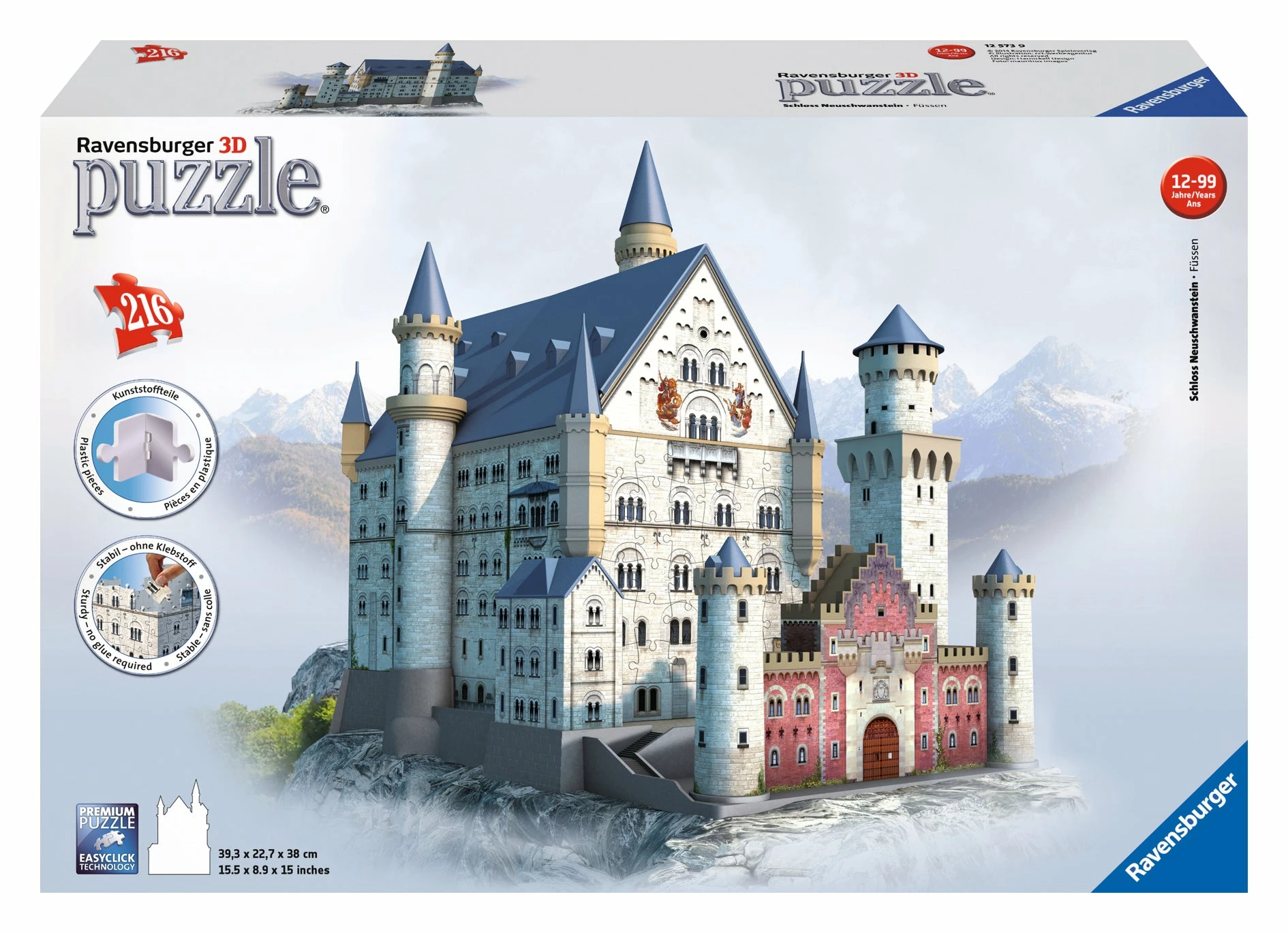 Ravensburger Neuschwanstein Castle - 216pc 3D Puzzle
