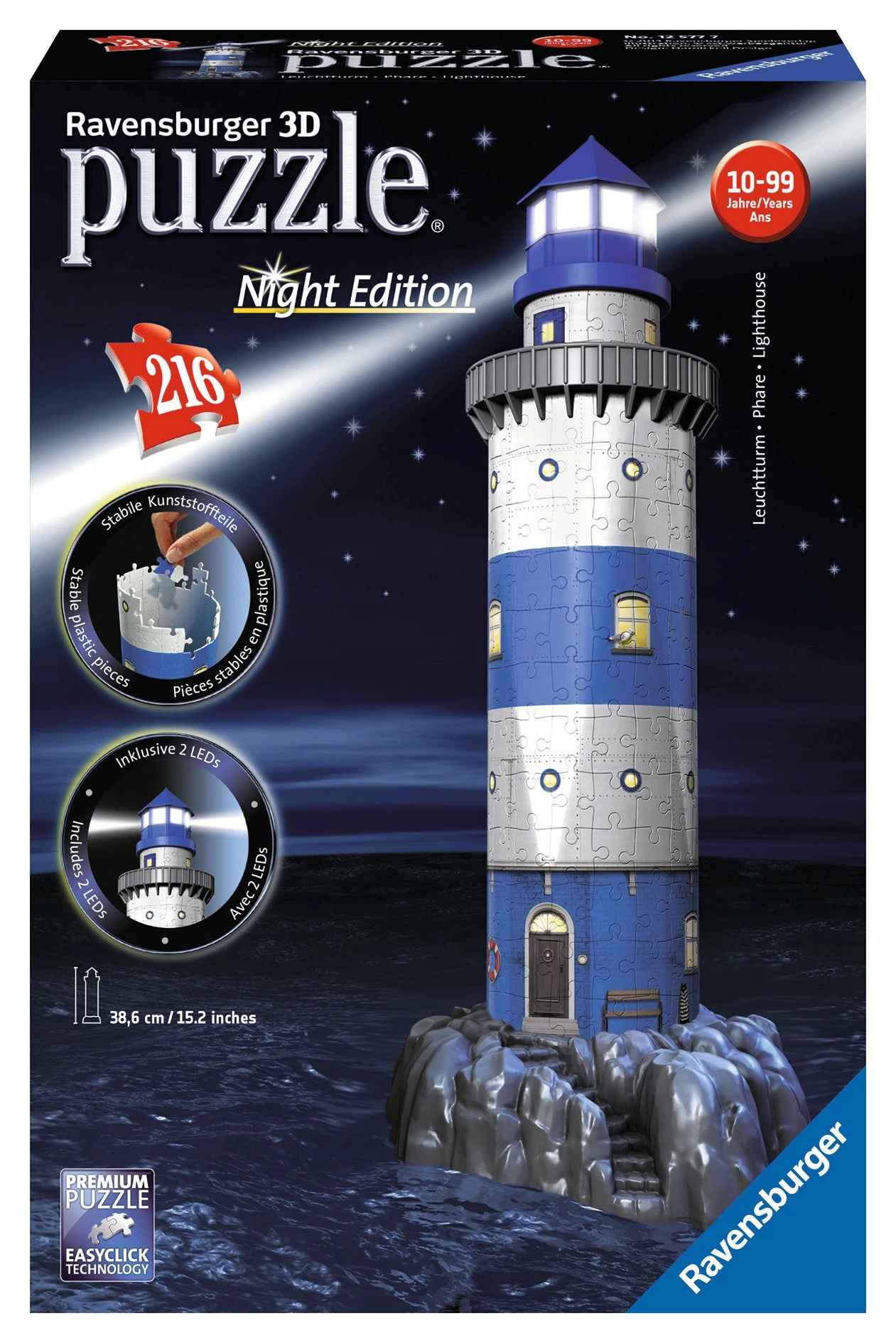 Ravensburger Lighthouse - Night Edition - 216pc 3D Puzzle