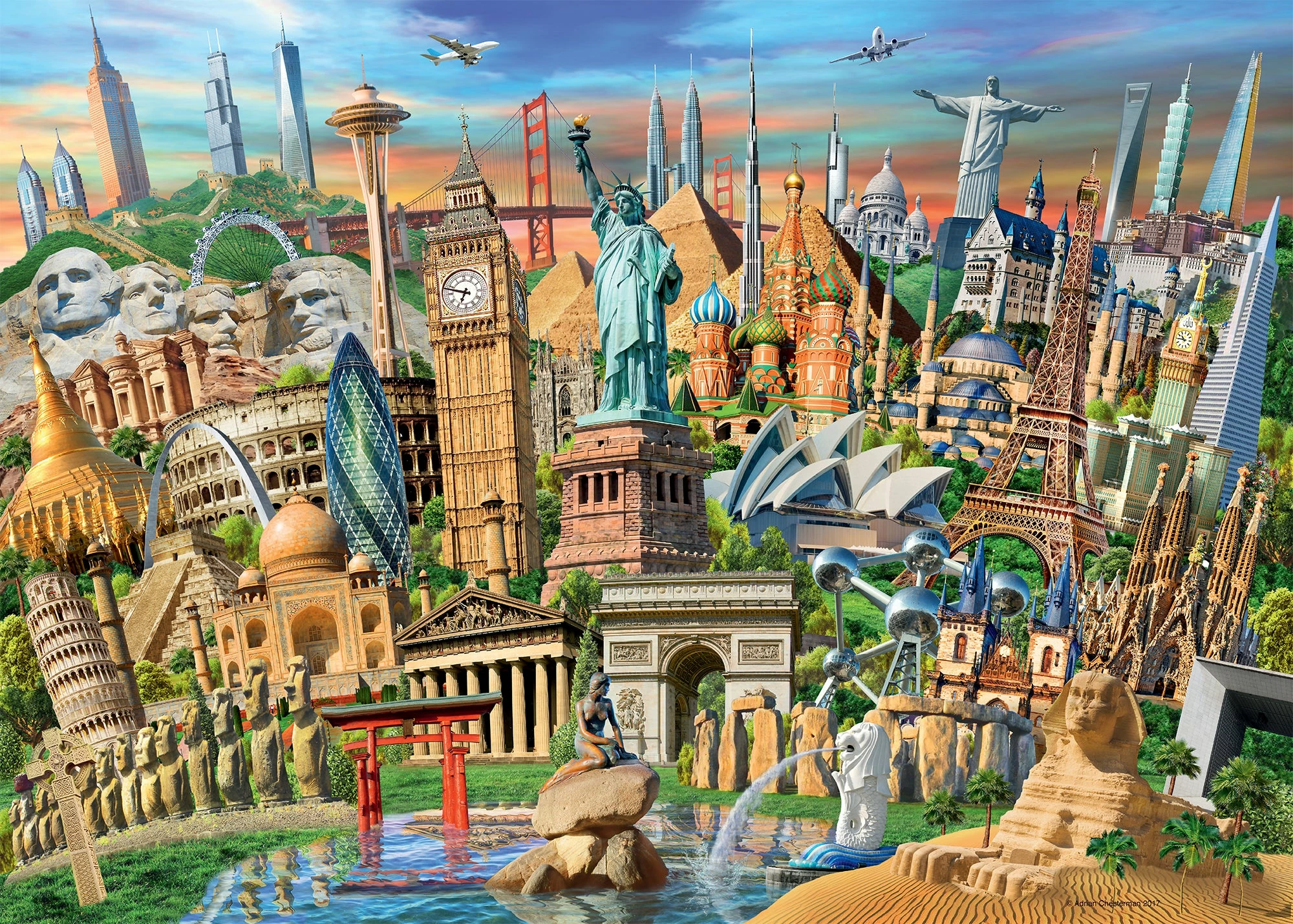 Ravensburger World Landmarks - 1000pc Puzzle - Image 2