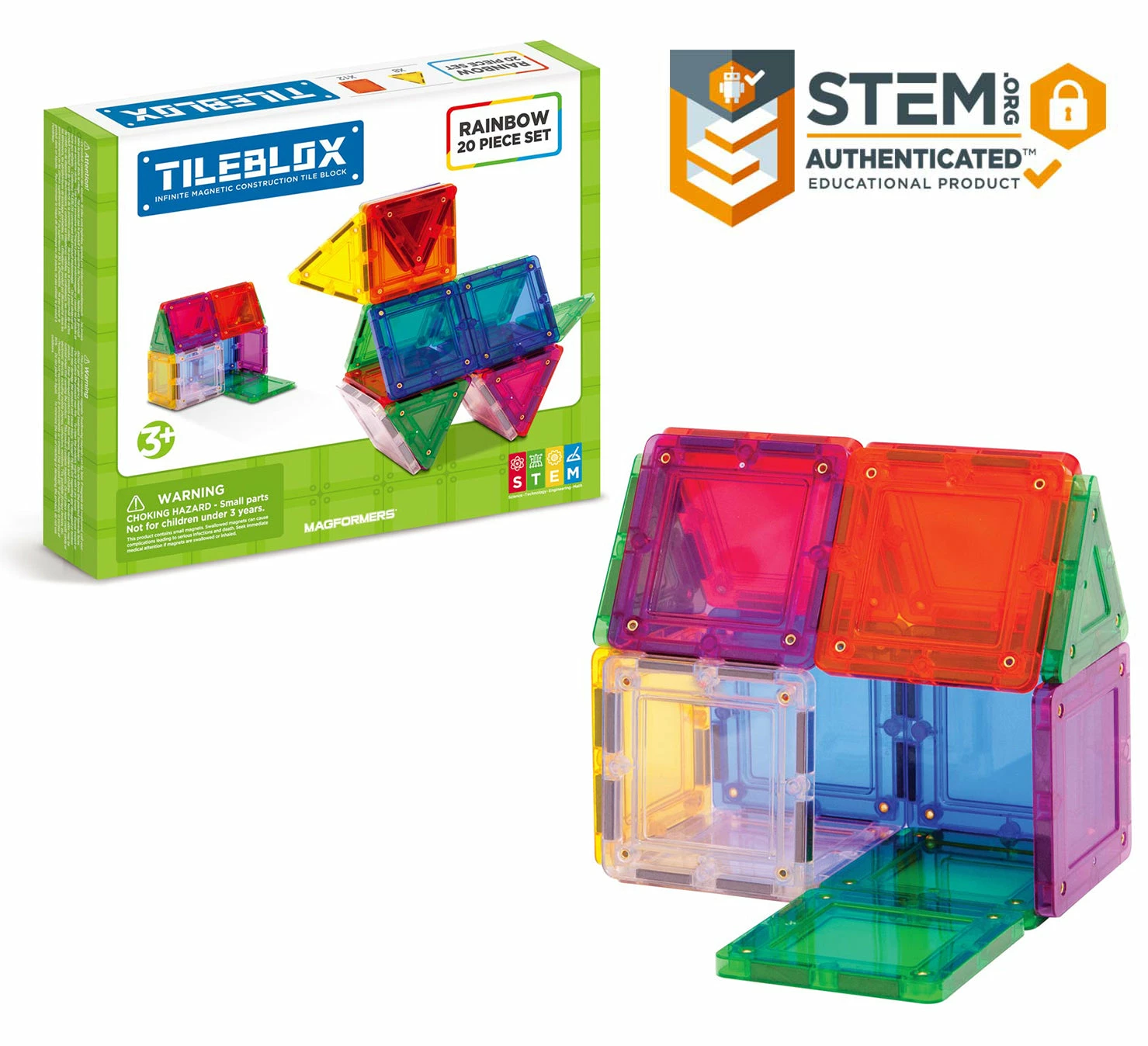 Magformers TileBlox Rainbow 20pc