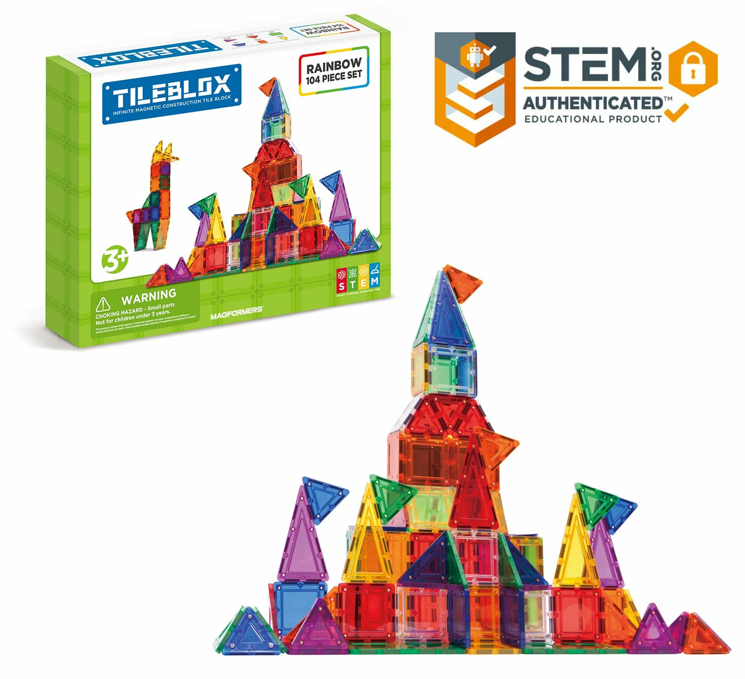 Magformers TileBlox Rainbow 104pc