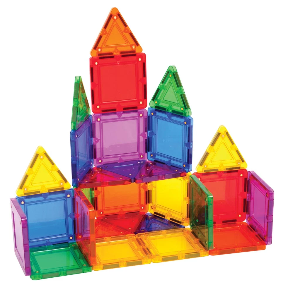 Magformers TileBlox Rainbow 30pc With Magnetic Activity Board - Image 2