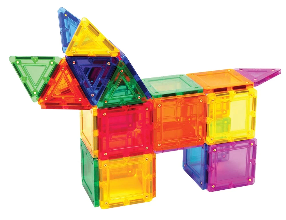 Magformers TileBlox Rainbow 30pc With Magnetic Activity Board - Image 3