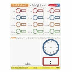 Melissa & Doug Telling Time Write-a-Mat