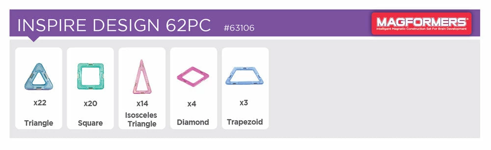 Magformers Inspire Design 62pc Set - Image 6