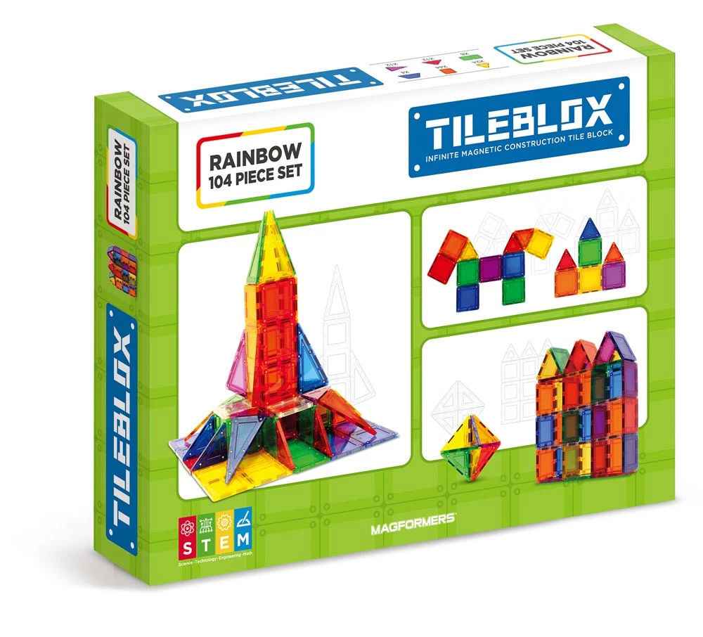 Magformers TileBlox Rainbow 104pc - Image 8