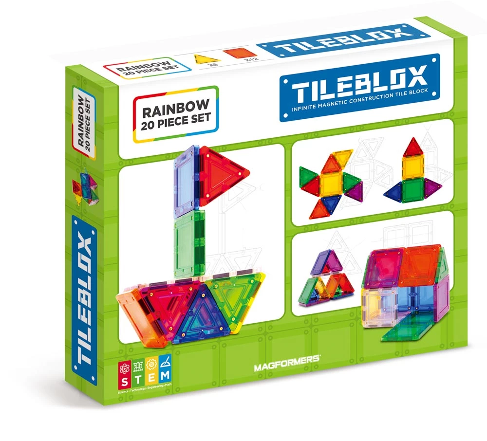 Magformers TileBlox Rainbow 20pc - Image 9