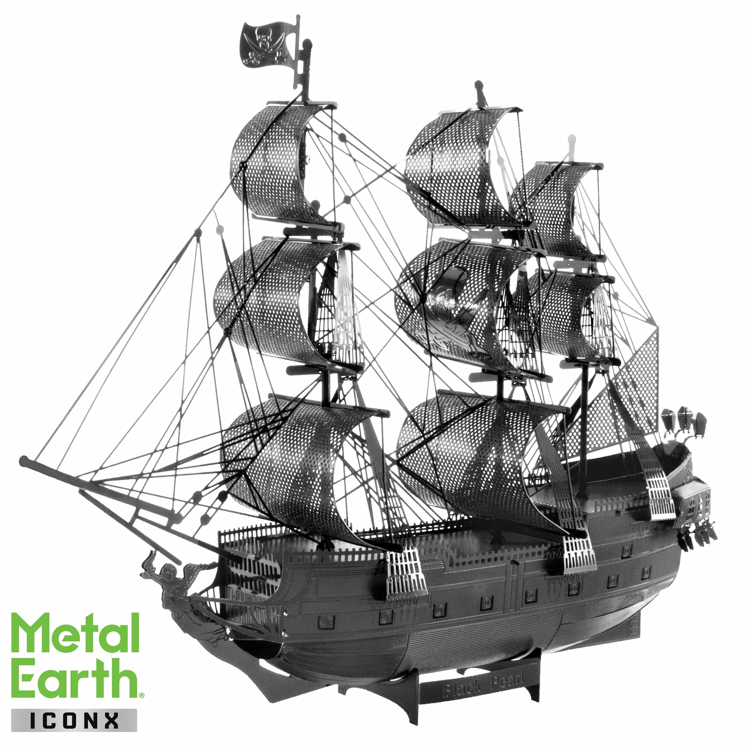 Fascinations Metal Earth Iconx Black Pearl Ship - Black