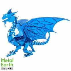 Fascinations Metal Earth Iconx Blue Dragon